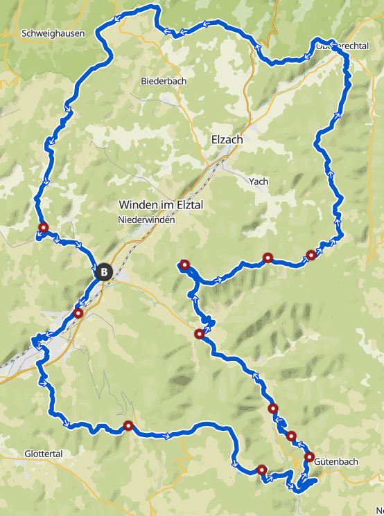 Ultramarsch Strecke Schwarzwald 2022